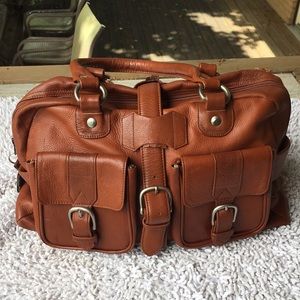 Retrodelic Ellie Essential Brown Leather Tote Bag